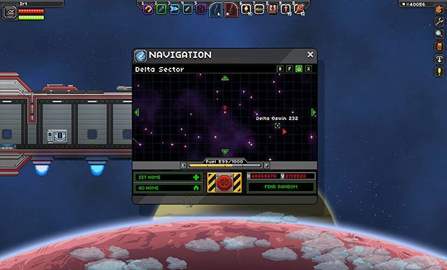 Okno nawigacji - Sektory | Przewodnik Kosmicznego Podróżnika | Starbound - Starbound - poradnik do gry