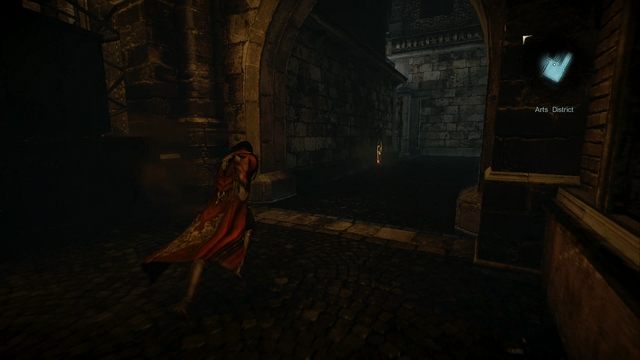 Tuż po zejściu z drabiny skręć w tunel po lewej stronie - zobaczysz mniej więcej to. - Misja 8 - The Hooded Man | Memoriały i Pamiętniki - I przejście - Castlevania: Lords of Shadow 2 - poradnik do gry