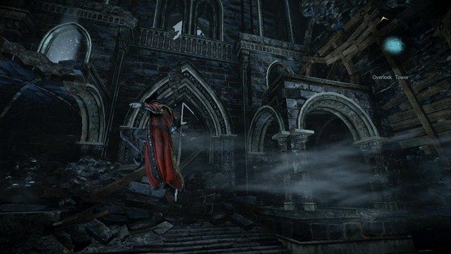 Po lewej Ołtarz Ofiarny, a po prawej belki po których możesz wspiąć się na górę. - Misja 10 - The Mirror of Fate | Stosy Ofiarne i Klucze Podziemi - I przejście - Castlevania: Lords of Shadow 2 - poradnik do gry