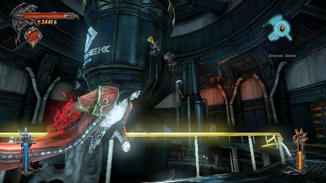 Jeden ze zbiorników, po którym dostać się możesz do znajdziek. - Sciences District | Znajdźki - drugie podejście | Castlevania Lords of Shadow 2 - Castlevania: Lords of Shadow 2 - poradnik do gry