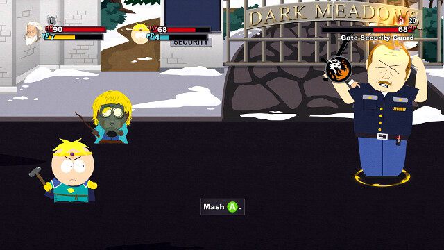Przykład używania zdolności, klikać szybko przycisk ataku - Podstawy | Walka w South Park - Kijek Prawdy - South Park: Kijek Prawdy - poradnik do gry