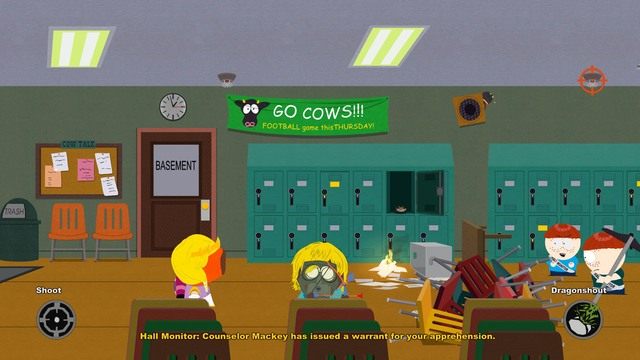 W szkole zmierzysz się z dyżurnym, który nie będzie zbyt ciężkim przeciwnikiem - Do broni/Call the Banners (3) Craig | Opis przejścia w South Park - Kijek Prawdy - South Park: Kijek Prawdy - poradnik do gry