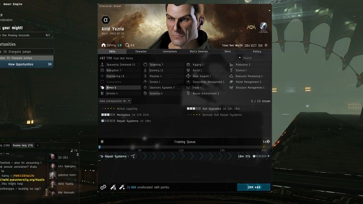 Karta postaci to główne źródło informacji o Waszym bohaterze w grze EVE Online - EVE Online: Interfejs - ważne elementy - EVE Online - poradnik do gry