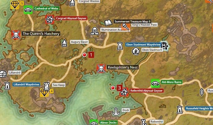Mapa Summerset - ESO Summerset: Zakon Psijic - zadania wstępne - The Elder Scrolls Online - poradnik do gry