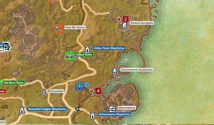 Mapa Summerset - ESO Summerset: Zakon Psijic - zadania wstępne - The Elder Scrolls Online - poradnik do gry
