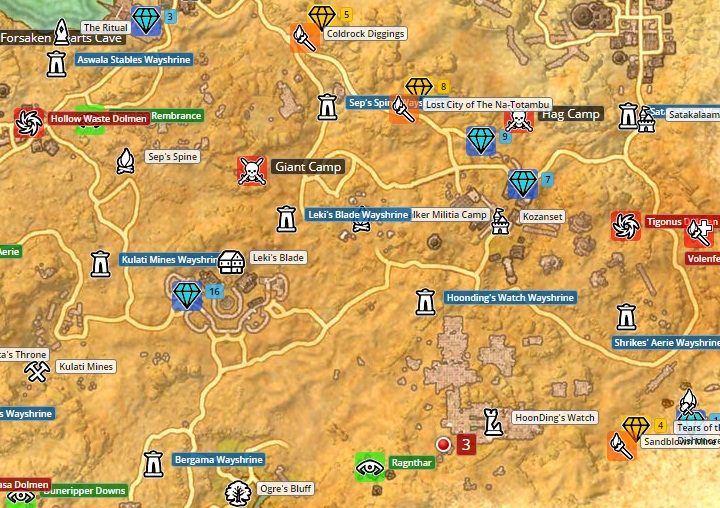 Mapa Alikr Desert - ESO Summerset: Zakon Psijic - zadania wstępne - The Elder Scrolls Online - poradnik do gry
