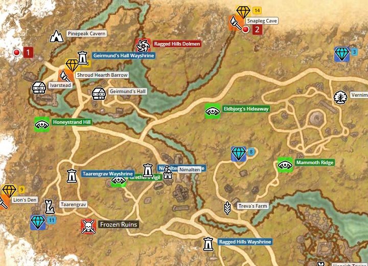 Mapa The Rift - ESO Summerset: Zakon Psijic - zadania wstępne - The Elder Scrolls Online - poradnik do gry