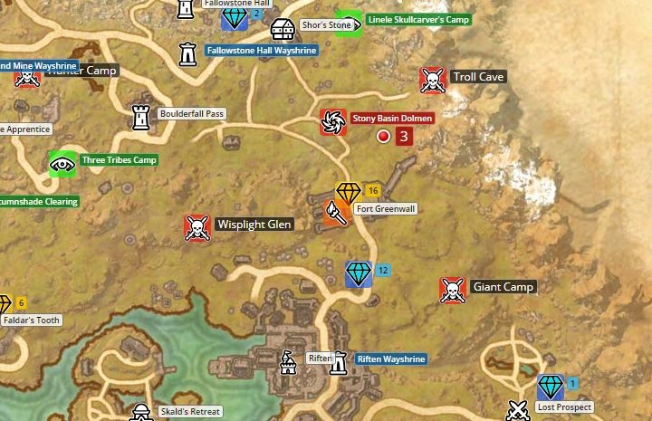 Mapa The Rift - ESO Summerset: Zakon Psijic - zadania wstępne - The Elder Scrolls Online - poradnik do gry