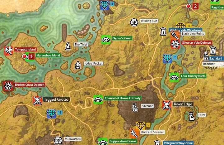 Mapa Malabal Tor - ESO Summerset: Zakon Psijic - zadania wstępne - The Elder Scrolls Online - poradnik do gry