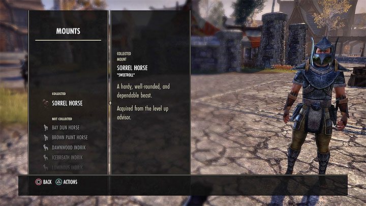 Przyznanego przez grę pierwszego konia możesz znaleźć wybierając z menu opcji zakładkę Collections i następnie Mounts - ESO: Własny koń - jak zdobyć? - The Elder Scrolls Online - poradnik do gry