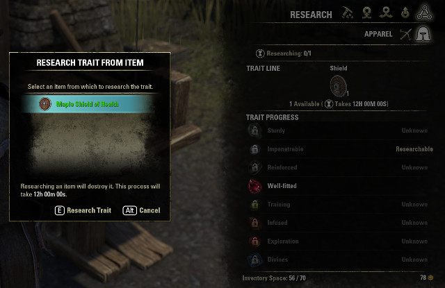 Odkrywanie cech dla Stolarstwa. - ESO: Cechy - dla broni, dla pancerza - The Elder Scrolls Online - poradnik do gry