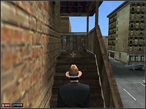 Kopniakiem otwieramy drzwi przed nami, i rozwalamy zaskoczonego łacha - Misja 18 - Kampania wyborcza | Mafia The City of Lost Heaven - Mafia: The City of Lost Heaven - poradnik do gry