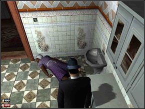 Przechodzimy przez drzwi i wbiegamy po schodach na górę - Misja 12 - Odwiedziny u bogaczy | Mafia The City of Lost Heaven - Mafia: The City of Lost Heaven - poradnik do gry