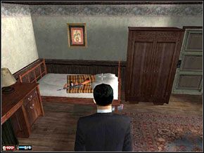 Po wejściu do budynku skręcamy w prawo i przerywamy cierpienia gangstera na kiblu - Misja 4 - Rutynowe zadanie | Mafia The City of Lost Heaven - Mafia: The City of Lost Heaven - poradnik do gry
