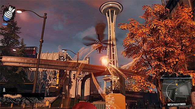 Rozpoczęcie walki o przejęcie dzielnicy Seattle Centre (District Showdown) stanie się możliwe dopiero po obniżeniu współczynnika kontroli nad nią przez wojska D - Seattle Centre - Przejęcie kontroli - Miasto - inFamous: Second Son - poradnik, opis przejścia, miasto