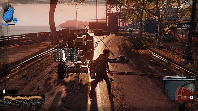 Drugie poważne zagrożenie to działka automatyczne (Auto Turret), które rozstawiono w kilku miejscach na dolnym poziomie - Market District - Trudniejsze aktywności - Miasto - inFamous: Second Son - poradnik, opis przejścia, miasto
