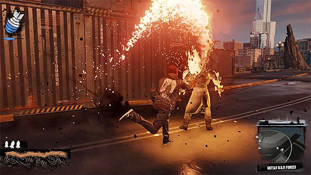 Z elitarnymi przeciwnikami dobrze jest walczyć na autostradzie - Market District - Przejęcie kontroli - Miasto - inFamous: Second Son - poradnik, opis przejścia, miasto