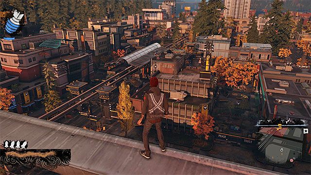 Podgląd wrogiej bazy - Paramount - Trudniejsze aktywności - Miasto - inFamous: Second Son - poradnik, opis przejścia, miasto