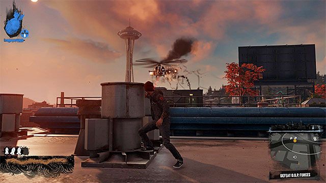 Początkowo atakuj wyłącznie śmigłowiec - Georgetown - Przejęcie kontroli - Miasto - inFamous: Second Son - poradnik, opis przejścia, miasto