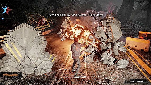 Atak Cinder Blast jest bardzo skuteczny w niszczeniu elementów otoczenia - Prolog - Parting of the Ways - Opis przejścia - inFamous: Second Son - poradnik, opis przejścia, miasto