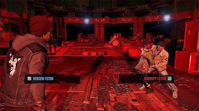 Musisz walczyć do momentu pozbawienia Fetch całego paska jej zdrowia, co doprowadzi do wyświetlenia nowej scenki przerywnikowej - 5 - Go Fetch - Opis przejścia - inFamous: Second Son - poradnik, opis przejścia, miasto