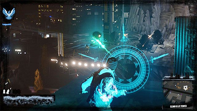 Atakuj widocznych w oddali wrogów - 17a - Expose Augustine - wspinaczka na szczyt wieży - Opis przejścia - inFamous: Second Son - poradnik, opis przejścia, miasto