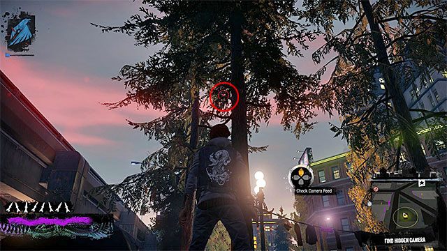 3) Ukryta kamera (Hidden Camera) - Poszukiwana kamera znajduje się w pokazanym na powyższym screenie miejscu - Waterfront - Trudniejsze aktywności - Miasto - inFamous: Second Son - poradnik, opis przejścia, miasto