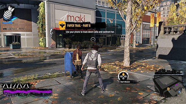 Miejsce rozpoczęcia osiemnastej misji Tajemnic inFamous - Rozdział 6, część 3 - czynności do wykonania w grze - Tajemnice inFamous (inFamous Paper Trail) - inFamous: Second Son - poradnik, opis przejścia, miasto