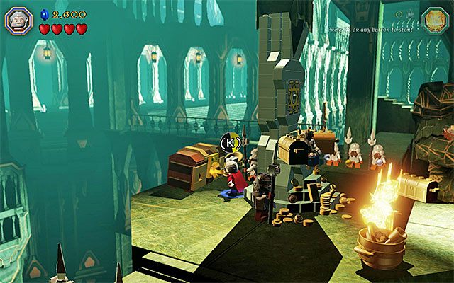 Skrzynia jest za tronem króla Thróra - Etap 1 (Greatest Kingdom in Middle-Earth) | Główne etapy - Sekrety - LEGO The Hobbit - poradnik do gry