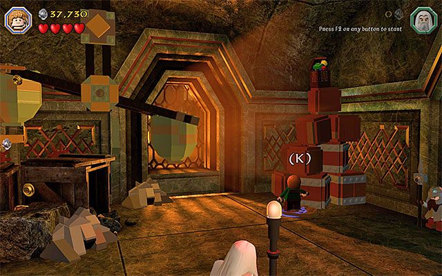 Miejsce, w którym należy rozpalić ogień - Etap 1 (Greatest Kingdom in Middle-Earth) | Główne etapy - Sekrety - LEGO The Hobbit - poradnik do gry