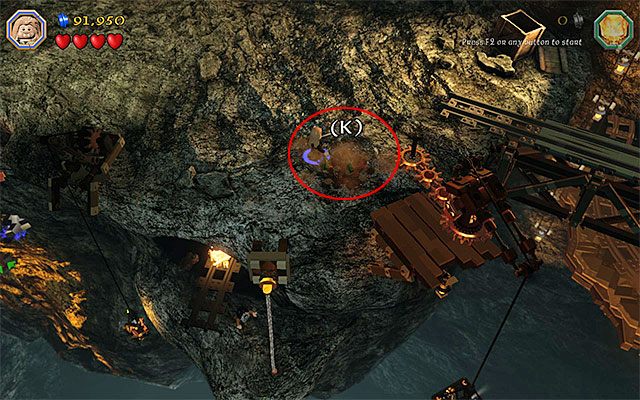 Miejsce, w którym należy użyć łopaty - Etap 1 (Greatest Kingdom in Middle-Earth) | Główne etapy - Sekrety - LEGO The Hobbit - poradnik do gry