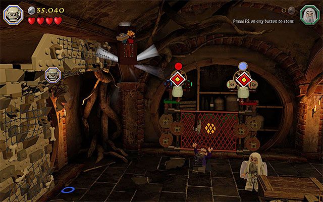 Wymagania: umiejętność chodzenia po ścianach (np - Etap 2 (An Unexpected Party) | Główne etapy - Sekrety w LEGO The Hobbit - LEGO The Hobbit - poradnik do gry