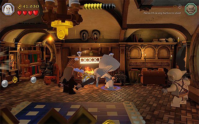 Miejsce użycia laski Sarumana - Etap 2 (An Unexpected Party) | Główne etapy - Sekrety w LEGO The Hobbit - LEGO The Hobbit - poradnik do gry
