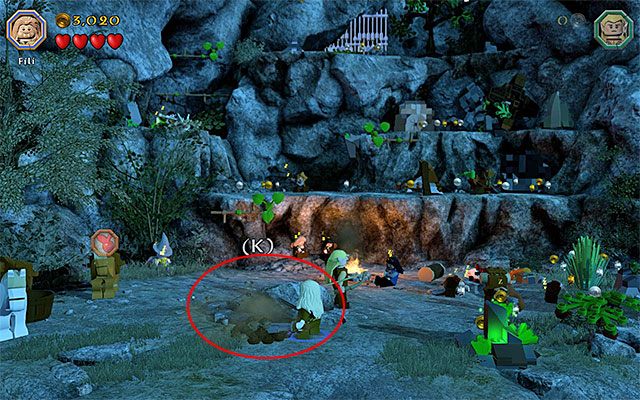 Miejsce wykopania z ziemi klucza - Etap 3 (Azog the Defiler) | Główne etapy - Sekrety w LEGO The Hobbit - LEGO The Hobbit - poradnik do gry