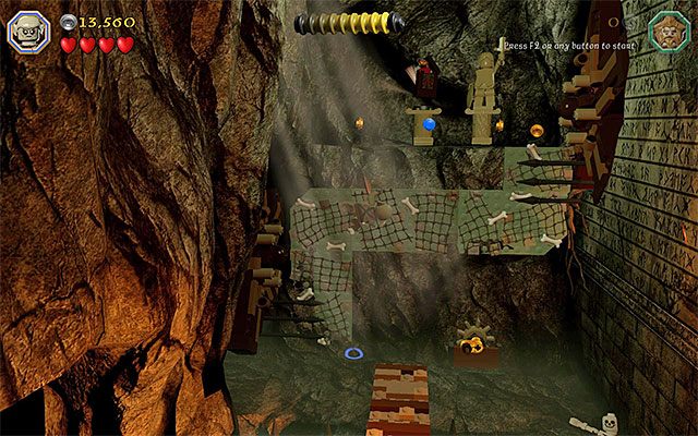 Uważaj na boczne kolce w trakcie wspinaczki po ścianie - Etap 3 (Azog the Defiler) | Główne etapy - Sekrety w LEGO The Hobbit - LEGO The Hobbit - poradnik do gry