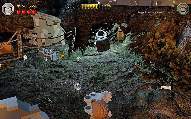 Jaskinia, którą należy oświetlić laską - Etap 4 (Roast Mutton) | Główne etapy - Sekrety w LEGO The Hobbit - LEGO The Hobbit - poradnik do gry