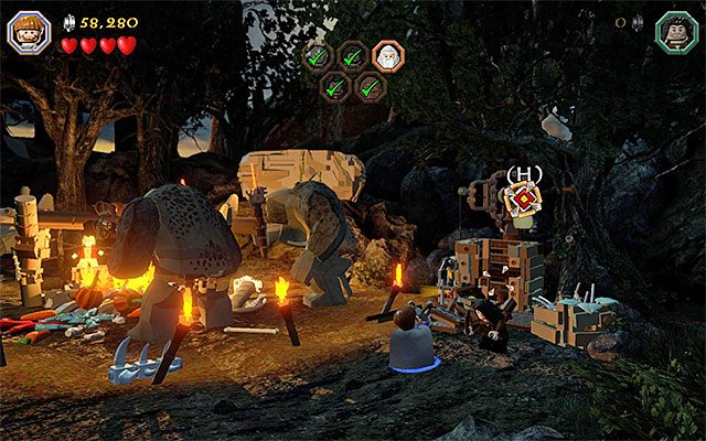 Musisz kilka razy trafić w tarczę - Etap 4 (Roast Mutton) | Główne etapy - Sekrety w LEGO The Hobbit - LEGO The Hobbit - poradnik do gry