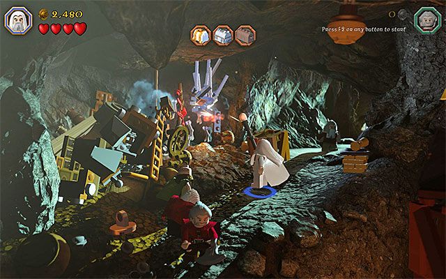 Barykada, którą może zniszczyć wyłącznie Saruman - Etap 5 (The Troll Hoard) | Główne etapy - Sekrety - LEGO The Hobbit - poradnik do gry