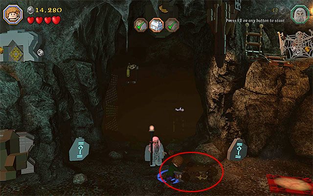 Użyj łopaty we właściwym miejscu - Etap 5 (The Troll Hoard) | Główne etapy - Sekrety - LEGO The Hobbit - poradnik do gry
