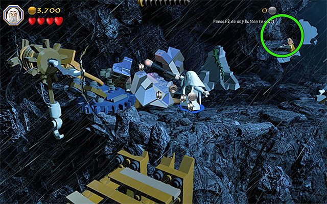 Miejsce użycia laski Sarumana - Etap 6 (Over Hill and Under Hill) | Główne etapy - Sekrety w LEGO The Hobbit - LEGO The Hobbit - poradnik do gry