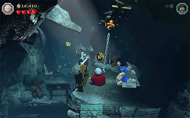 Miejsce użycia cepa - Etap 7 (Goblin-town) | Główne etapy - Sekrety w LEGO The Hobbit - LEGO The Hobbit - poradnik do gry