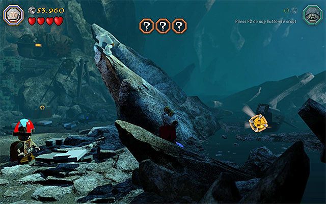 Ustaw się przy wodzie i użyj cepa - Etap 7 (Goblin-town) | Główne etapy - Sekrety w LEGO The Hobbit - LEGO The Hobbit - poradnik do gry