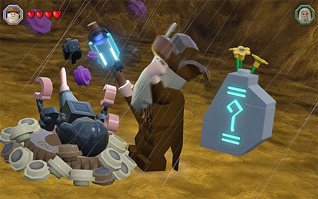 Skorzystaj z umiejętności Radagasta żeby wyleczyć kreta - Odnajdywanie mithrilowych klocków (1-15) | Śródziemie - Mithrilowe klocki LEGO - LEGO The Hobbit - poradnik do gry