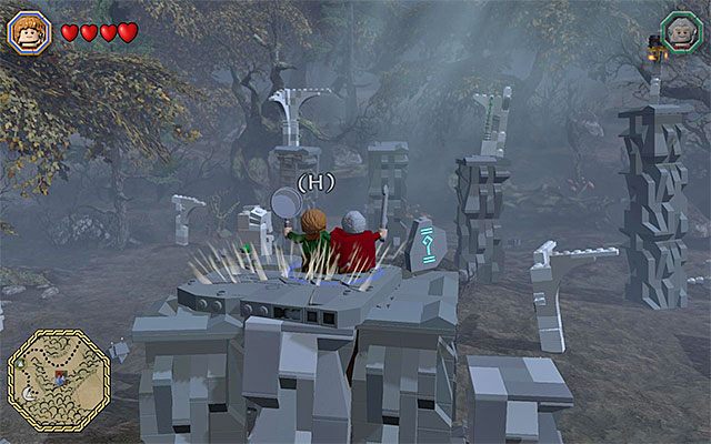 Miejsce wykonania akcji zespołowej - Odnajdywanie mithrilowych klocków (31-45) | Śródziemie - Mithrilowe klocki LEGO - LEGO The Hobbit - poradnik do gry