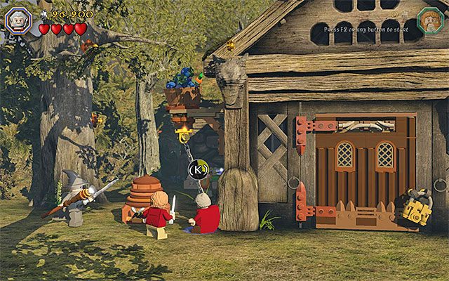 Miejsce, w którym musisz skonstruować zaczep i się go złapać - Etap 9 (Queer Lodgings) - Chatka w lesie | Opis przejścia LEGO The Hobbit - LEGO The Hobbit - poradnik do gry