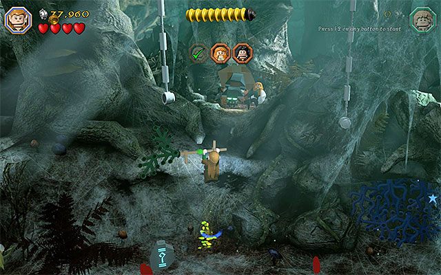 Miejsce wykonania skoku - Etap 10 (Flies and Spiders) - Bitwa z pająkami | Opis przejścia LEGO The Hobbit - LEGO The Hobbit - poradnik do gry