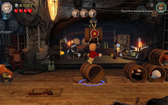 Miejsce, w którym musisz pozostawiać kolejne beczki - Etap 11 (Barrels Out of Bond) - Piwnica | Opis przejścia LEGO The Hobbit - LEGO The Hobbit - poradnik do gry