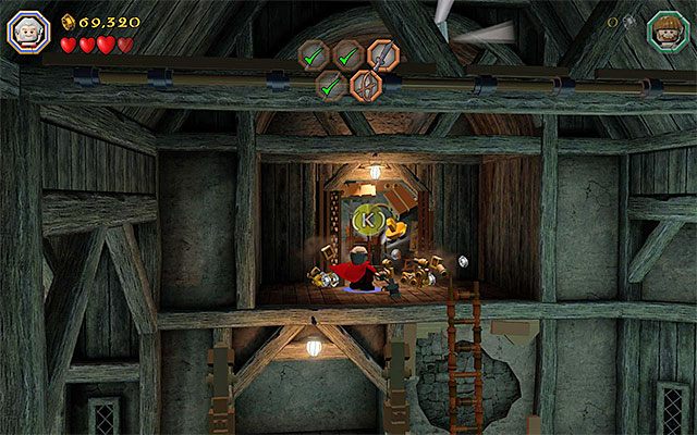 Skorzystaj z cepa będącego na wyposażeniu Doriego - Etap 12 (A Warm Welcome) - Zbrojownia | Opis przejścia LEGO The Hobbit - LEGO The Hobbit - poradnik do gry