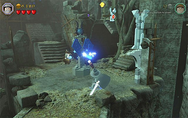 Zbuduj wieżę i prześlij dzięki niej strumień energii - Etap 14 (The Necromancer) - Zewnętrzna część twierdzy | Opis przejścia - LEGO The Hobbit - poradnik do gry