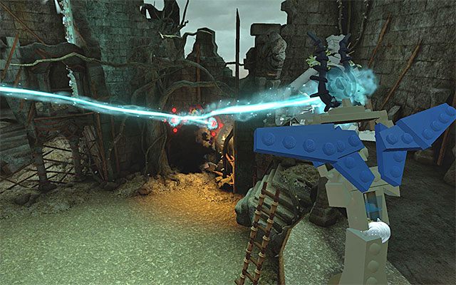 Drugi strumień energii również musi zderzyć się z tarczą - Etap 14 (The Necromancer) - Zewnętrzna część twierdzy | Opis przejścia - LEGO The Hobbit - poradnik do gry